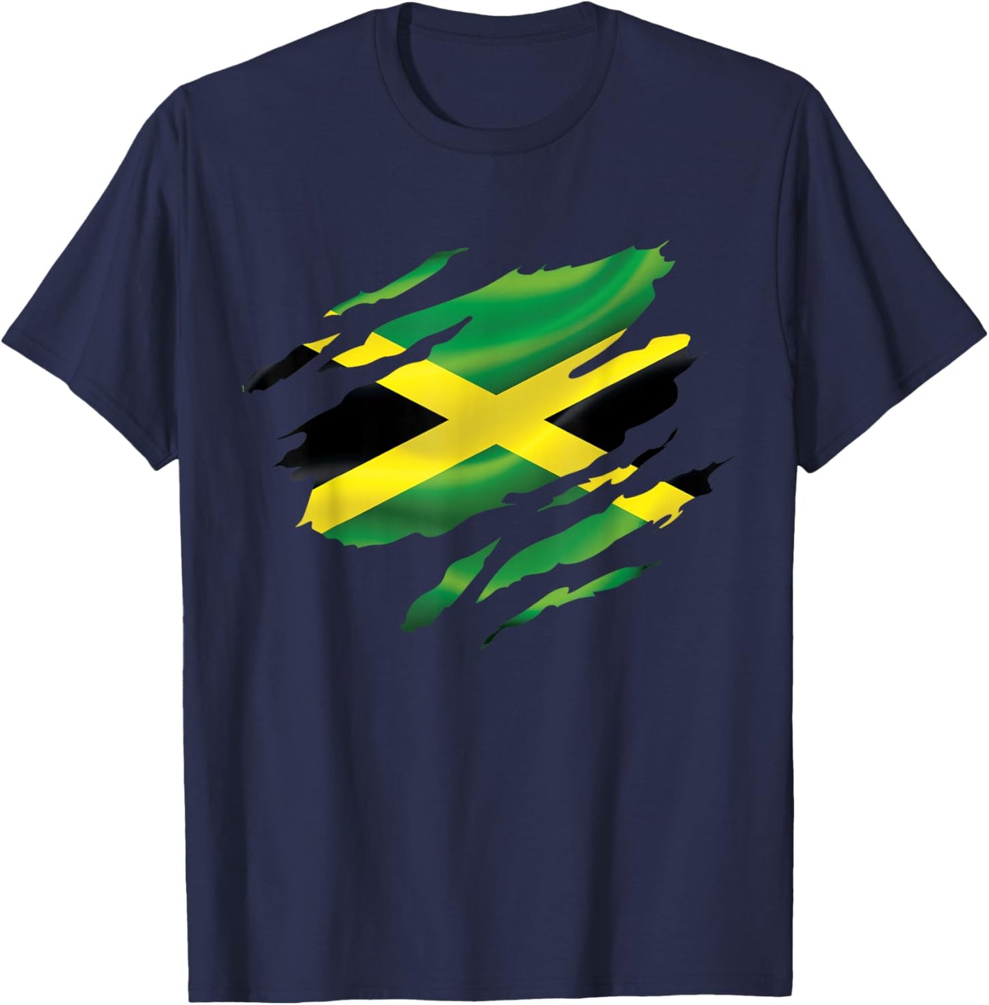 Jamaica Flag Proud Jamaican Roots Lover Kids Men Women T-Shirt - T-Shirt | Navy
