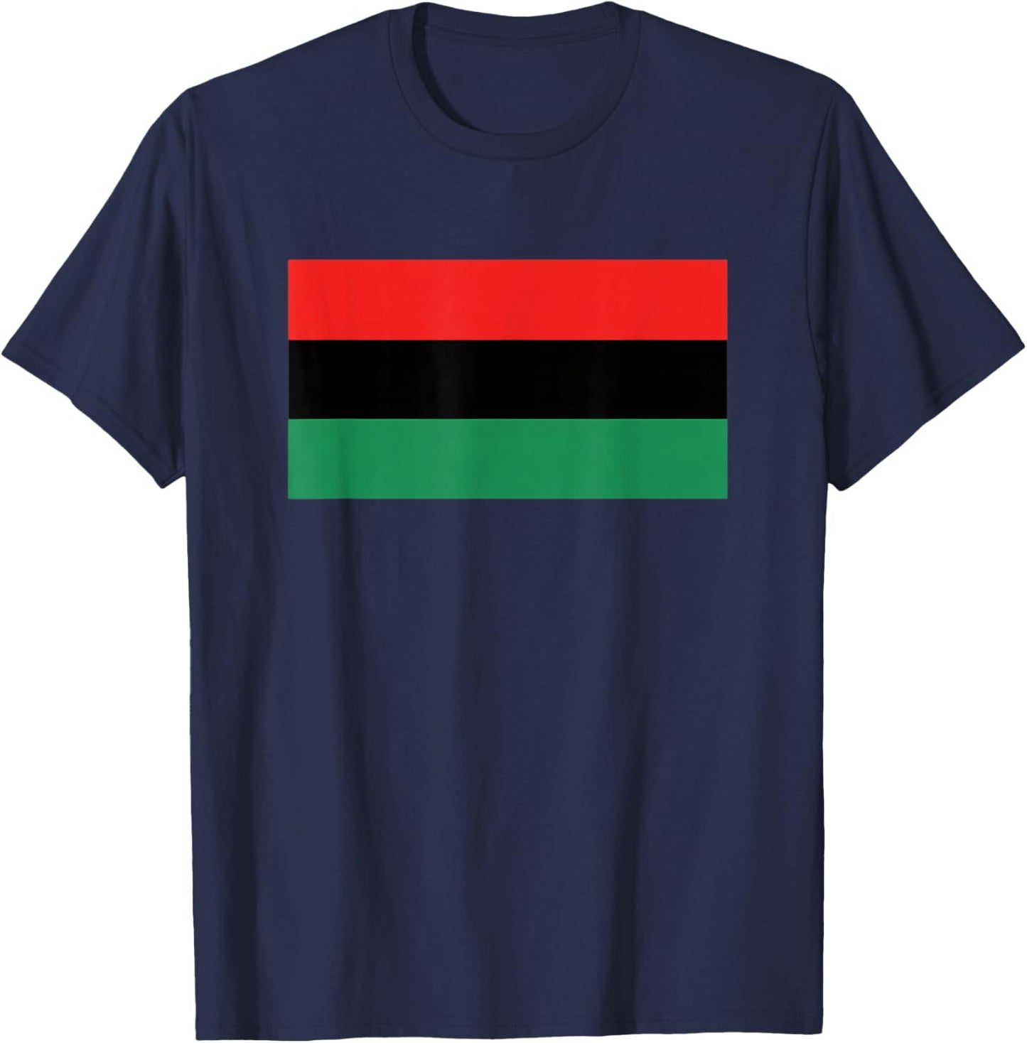 Pan African Flag Red Black Green African Pride Afrocentric T-Shirt - T-Shirt | Navy