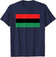 Pan African Flag Red Black Green African Pride Afrocentric T-Shirt - T-Shirt | Navy