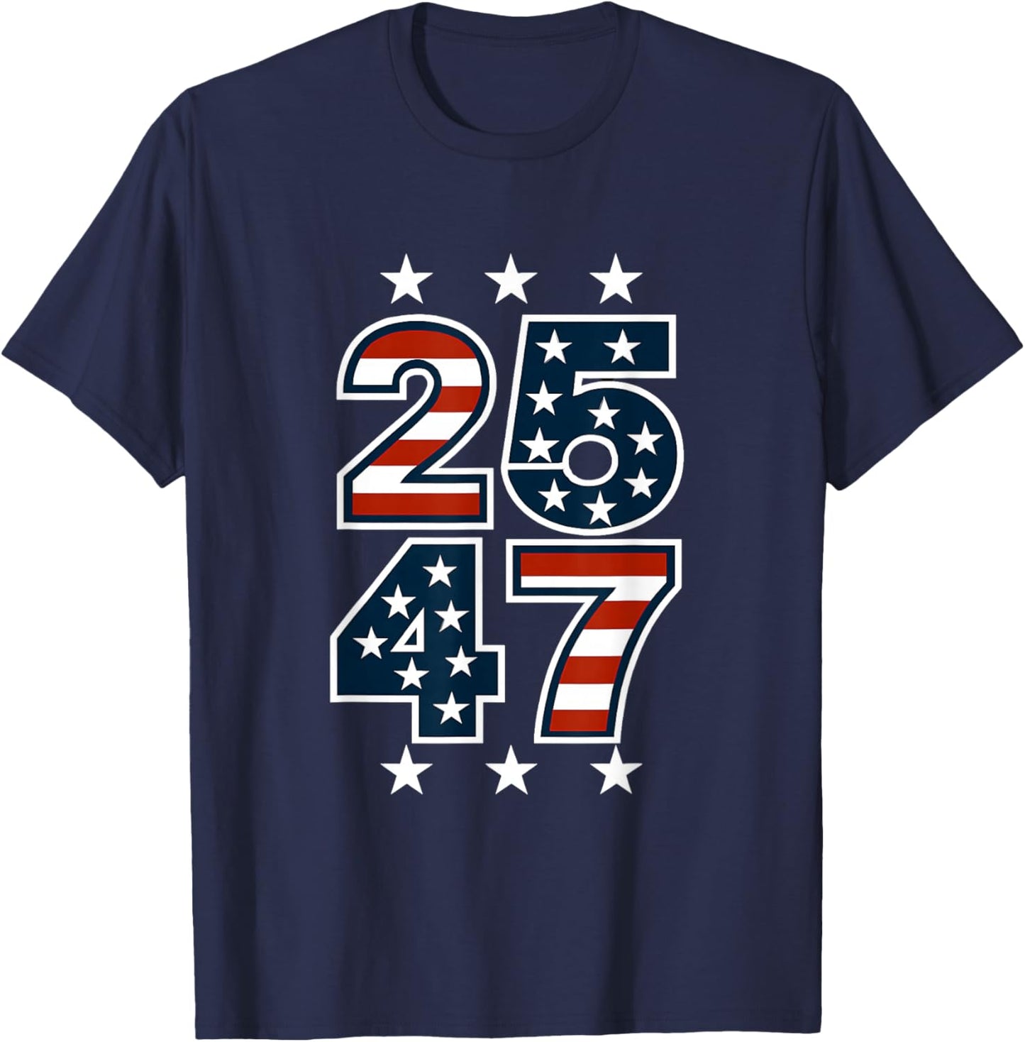 25 47, Presidential Impeachment, American Patriotism T-Shirt - T-Shirt | Navy