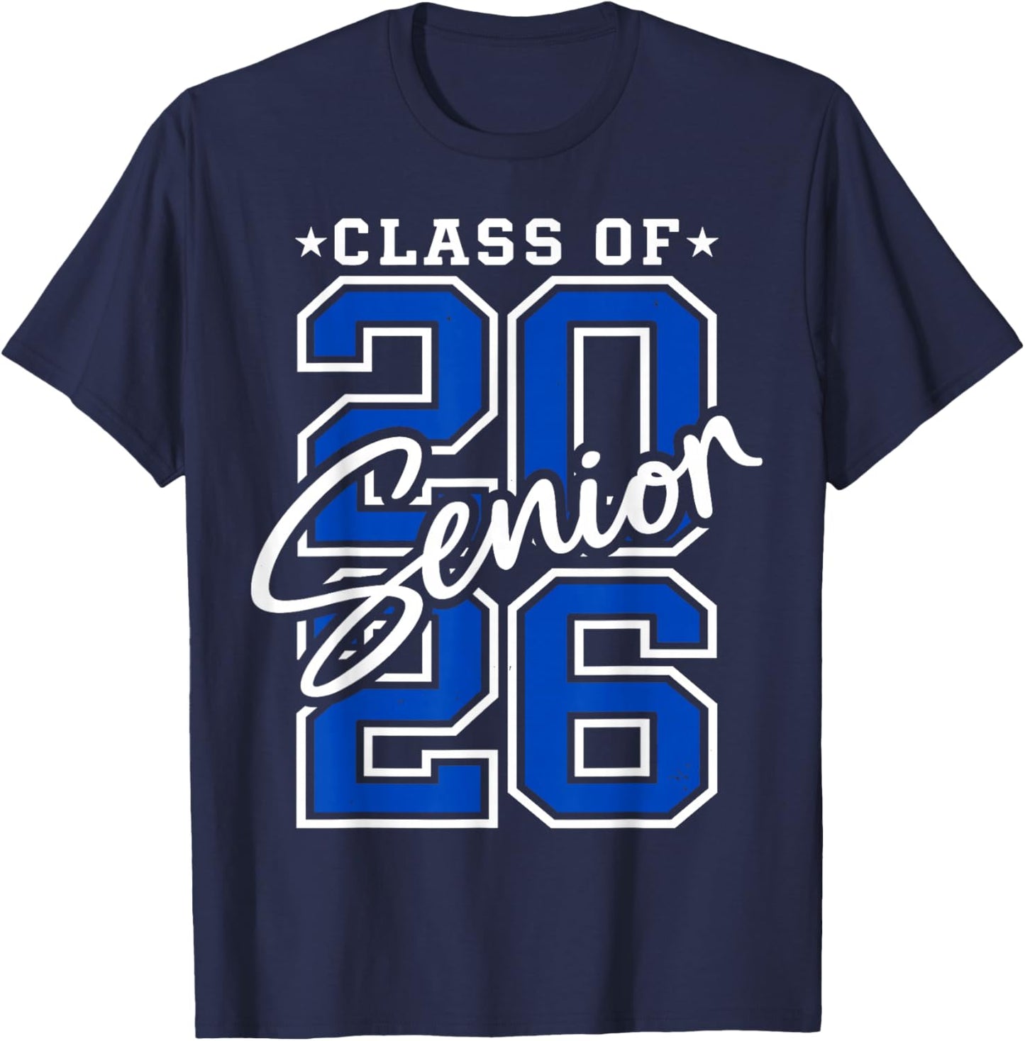 Retro Class of 2026 Senior Student School Graduation 2026 T-Shirt - T-Shirt | Navy