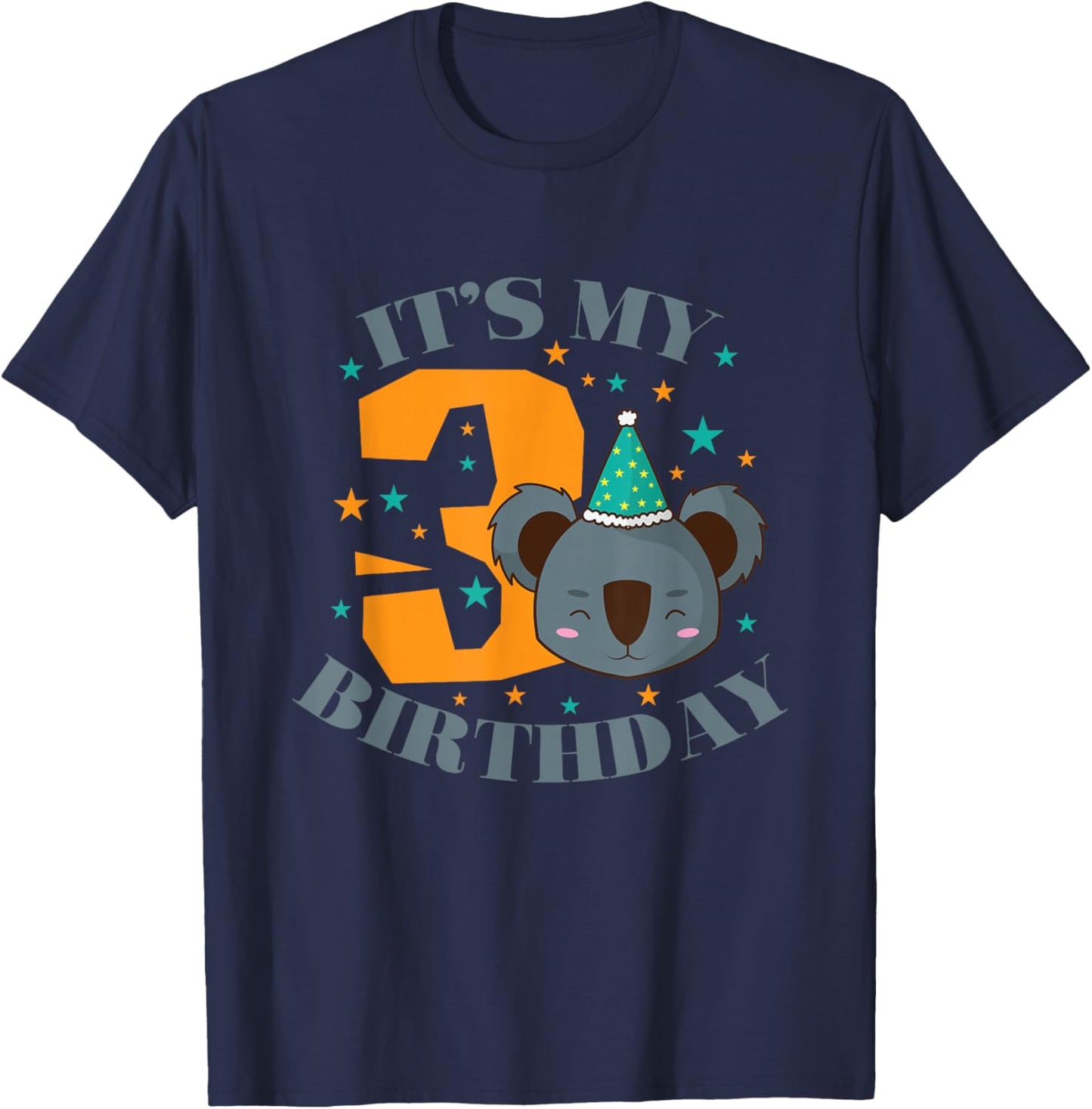 It's My 3rd Birthday Koala Child Girl T-Shirt - T-Shirt | Navy