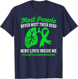 Lung Transplant Recipient Lung Transplant Recovery T-Shirt - T-Shirt | Navy
