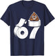 67 Poop Funny Six Seven Gross Toilet Paper Meme Slang Kids T-Shirt - T-Shirt | Navy