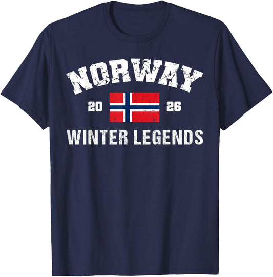 Norway Winter Legends 2026 Alpine T-Shirt - T-Shirt | Navy