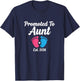 Promoted to Aunt Est 2026 Pregnancy Announcement Aunt 2026 T-Shirt - T-Shirt | Navy