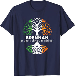 Brennan Irish Family Name Celtic Irish Roots T-Shirt - T-Shirt | Navy