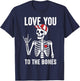Men Kids V-Day Rock Skeleton Love You Boys Valentines T-Shirt - T-Shirt | Navy