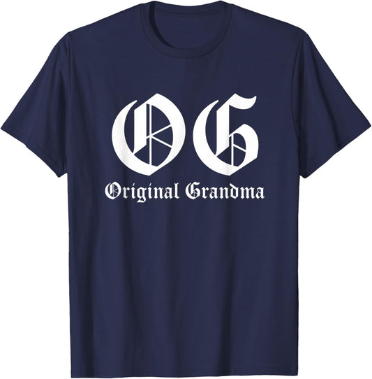 Grandparent OG Original Grandma - Retro OG Original Grandma T-Shirt - T-Shirt | Navy
