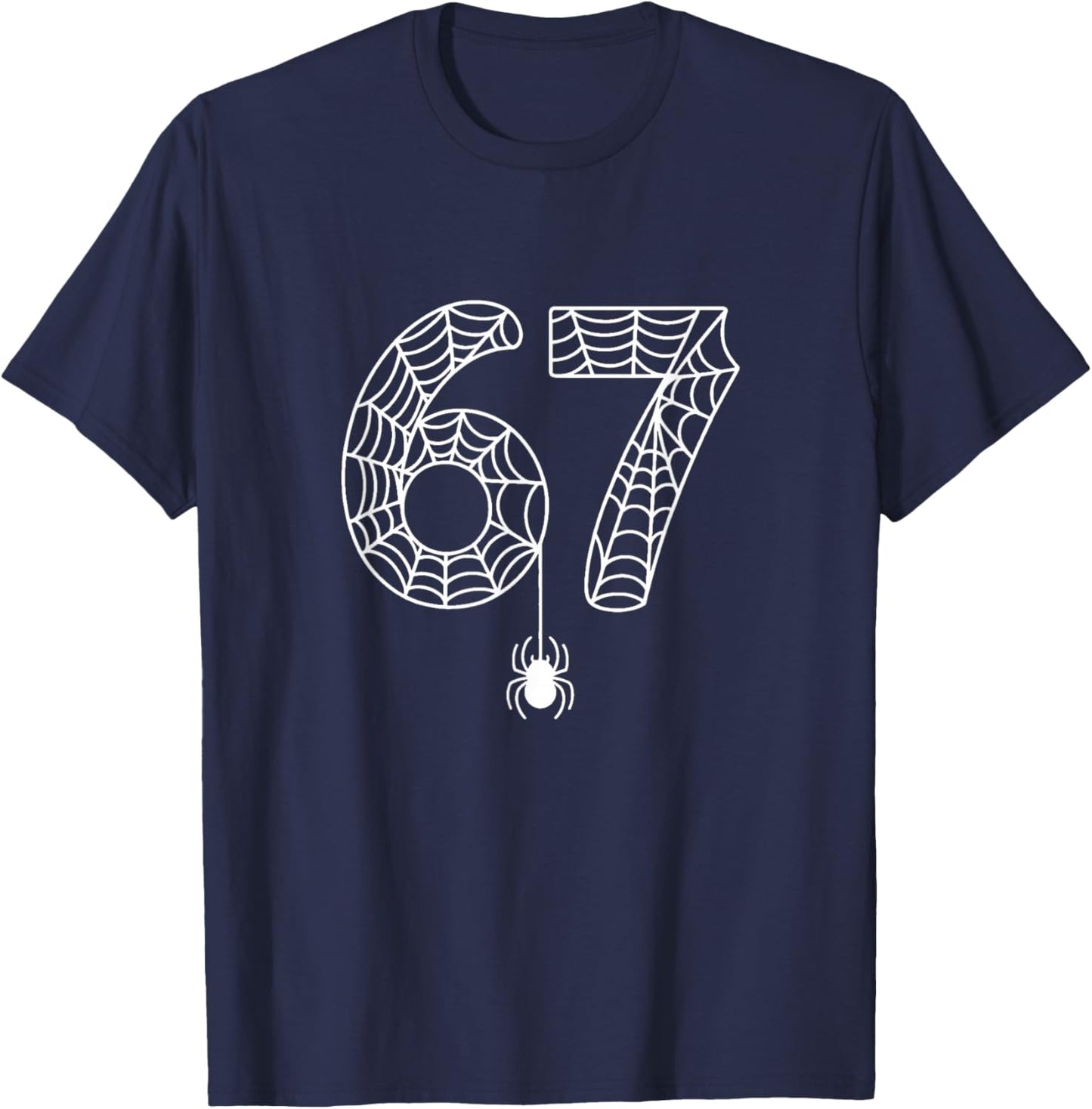 Halloween 67 Costume Shirt Halloween 6 7 Spider Web T-Shirt - T-Shirt | Navy