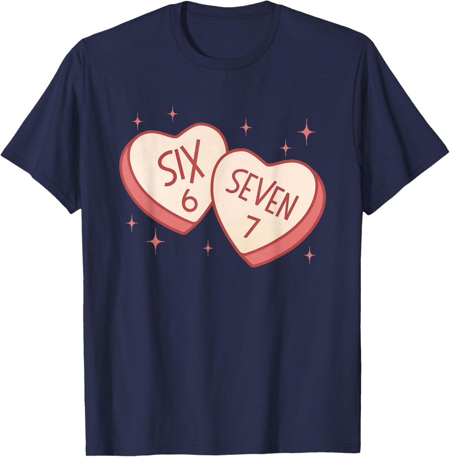 67 Valentines Day Candy Heart 6 7 Meme Six Seven Kids Boys T-Shirt - T-Shirt | Navy