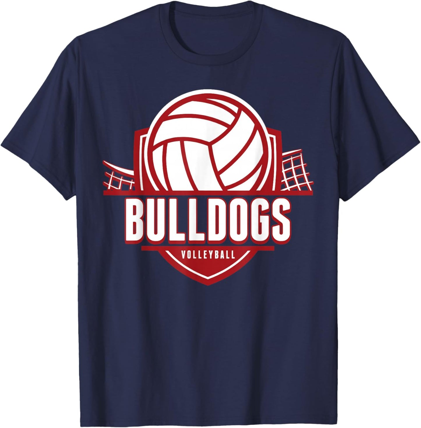 Bulldogs Volleyball Back to School Spirit M T-Shirt - T-Shirt | Navy