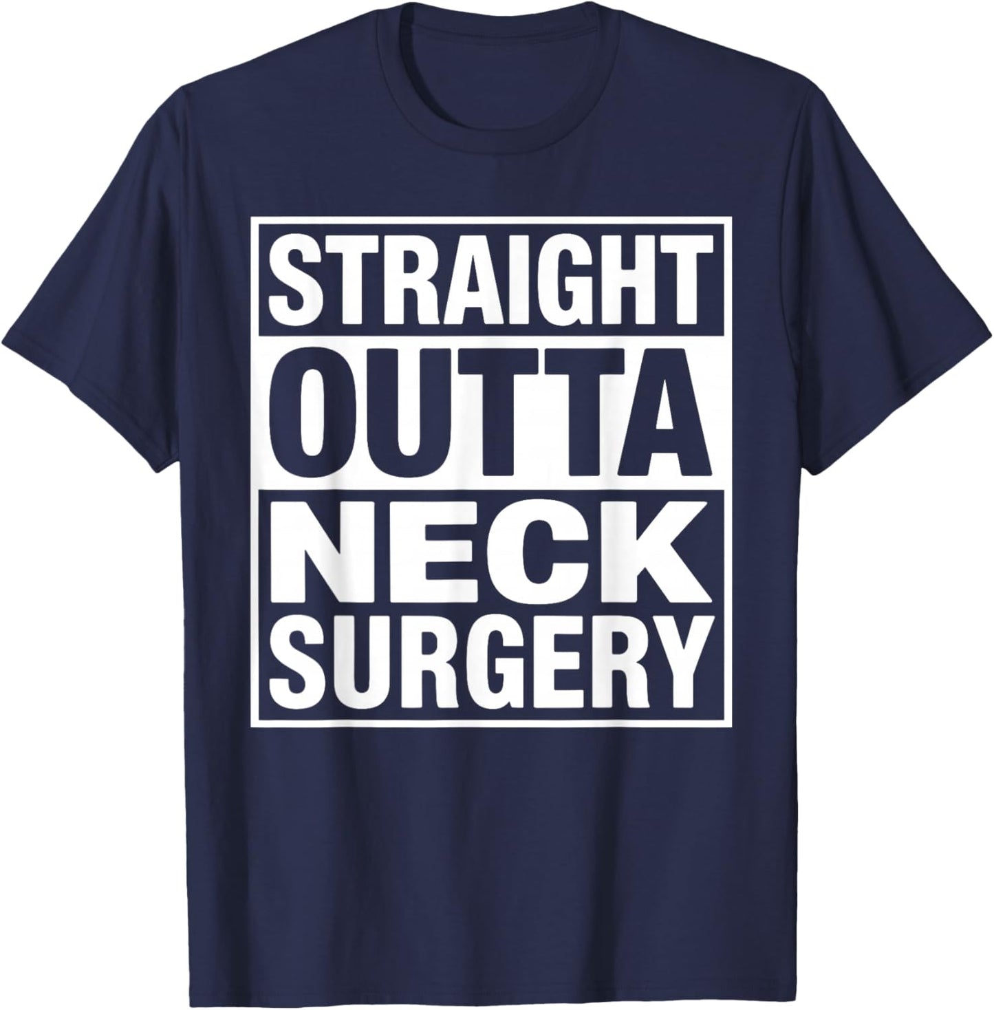 Funny Neck Surgery Art Women Injury Neck Surgery T-Shirt - T-Shirt | Navy