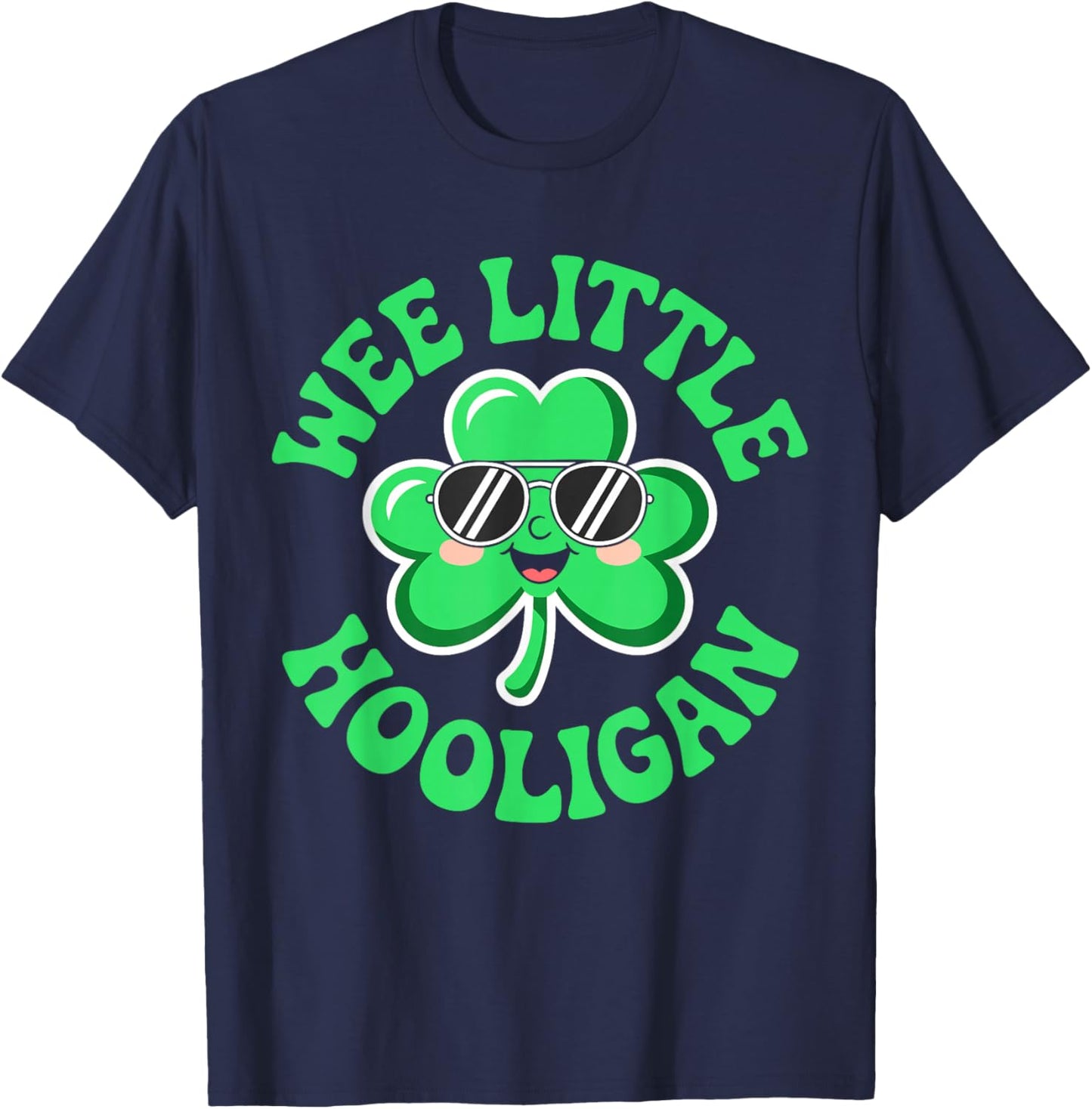 Wee Little Hooligan Shirt St Patricks Day Boys Girls Kids T-Shirt - T-Shirt | Navy