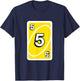 UNO Halloween Yellow 5" Card T-Shirt - T-Shirt | Navy
