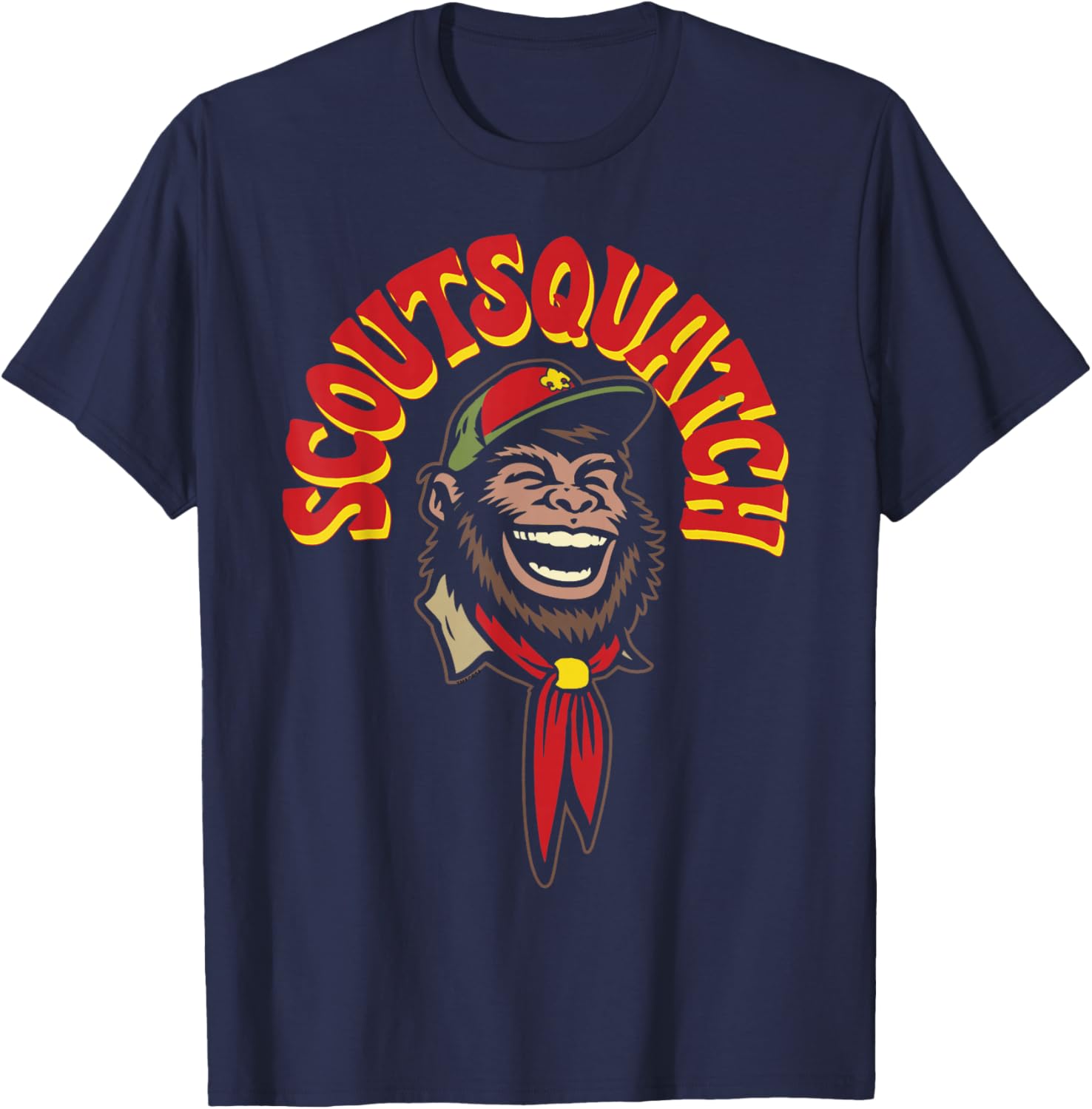 ScoutSquatch! Bigfoot Scouting America Sasquatch Funny T-Shirt - T-Shirt | Navy