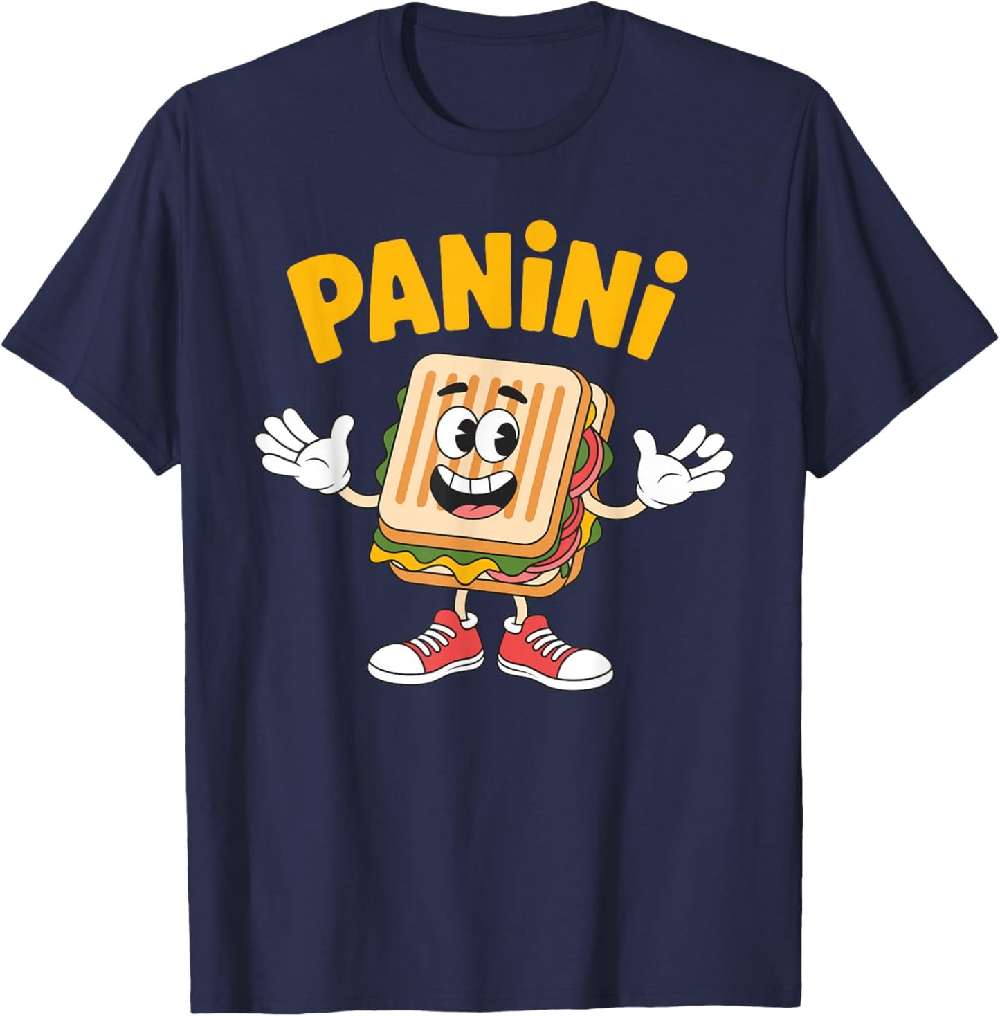 Panini Sandwich Funny Italian Brainrot Meme Sandwich T-Shirt - T-Shirt | Navy