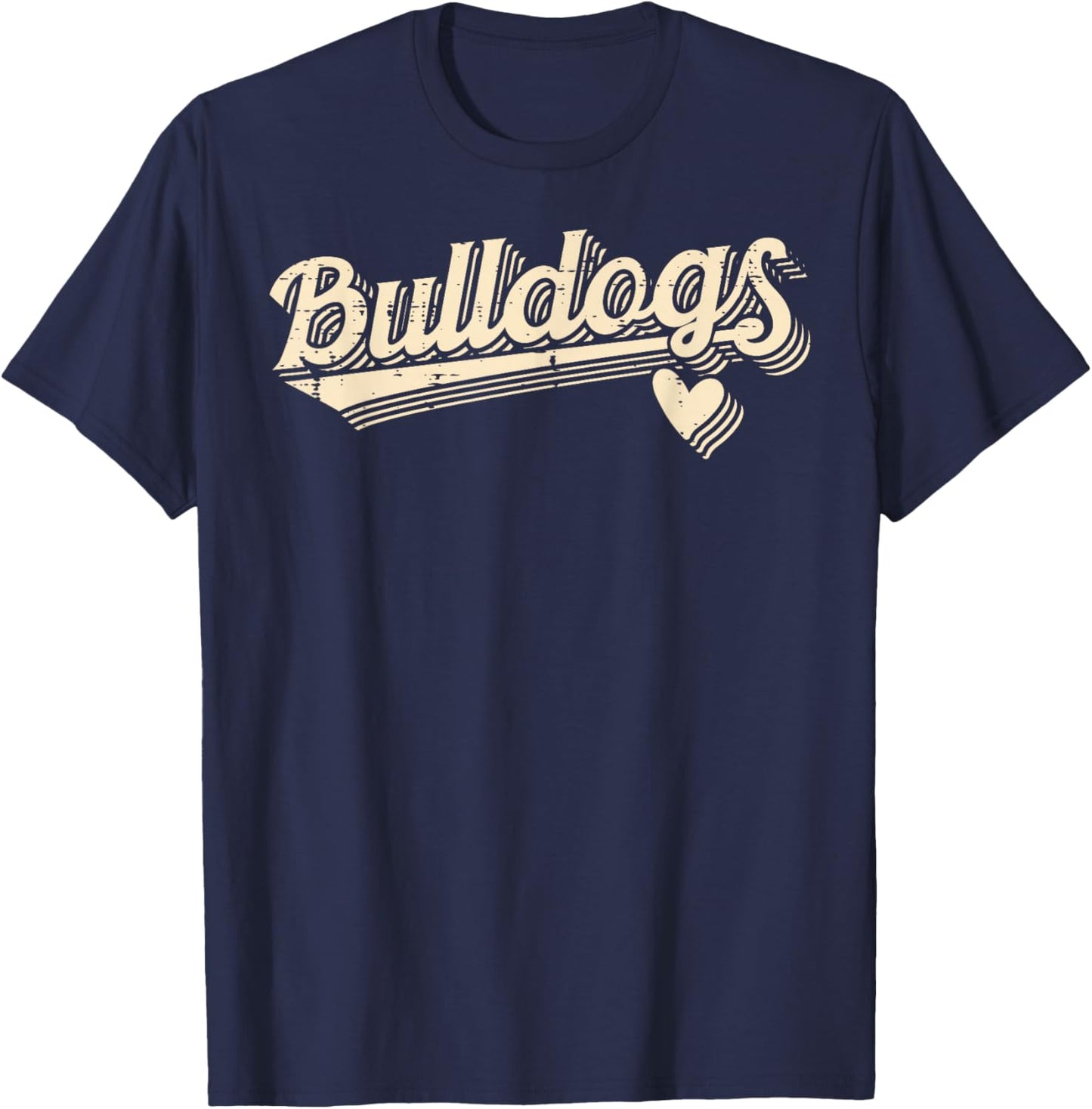 Bulldog Girls Youth Teen Kids Men Women Boys T-Shirt - T-Shirt | Navy