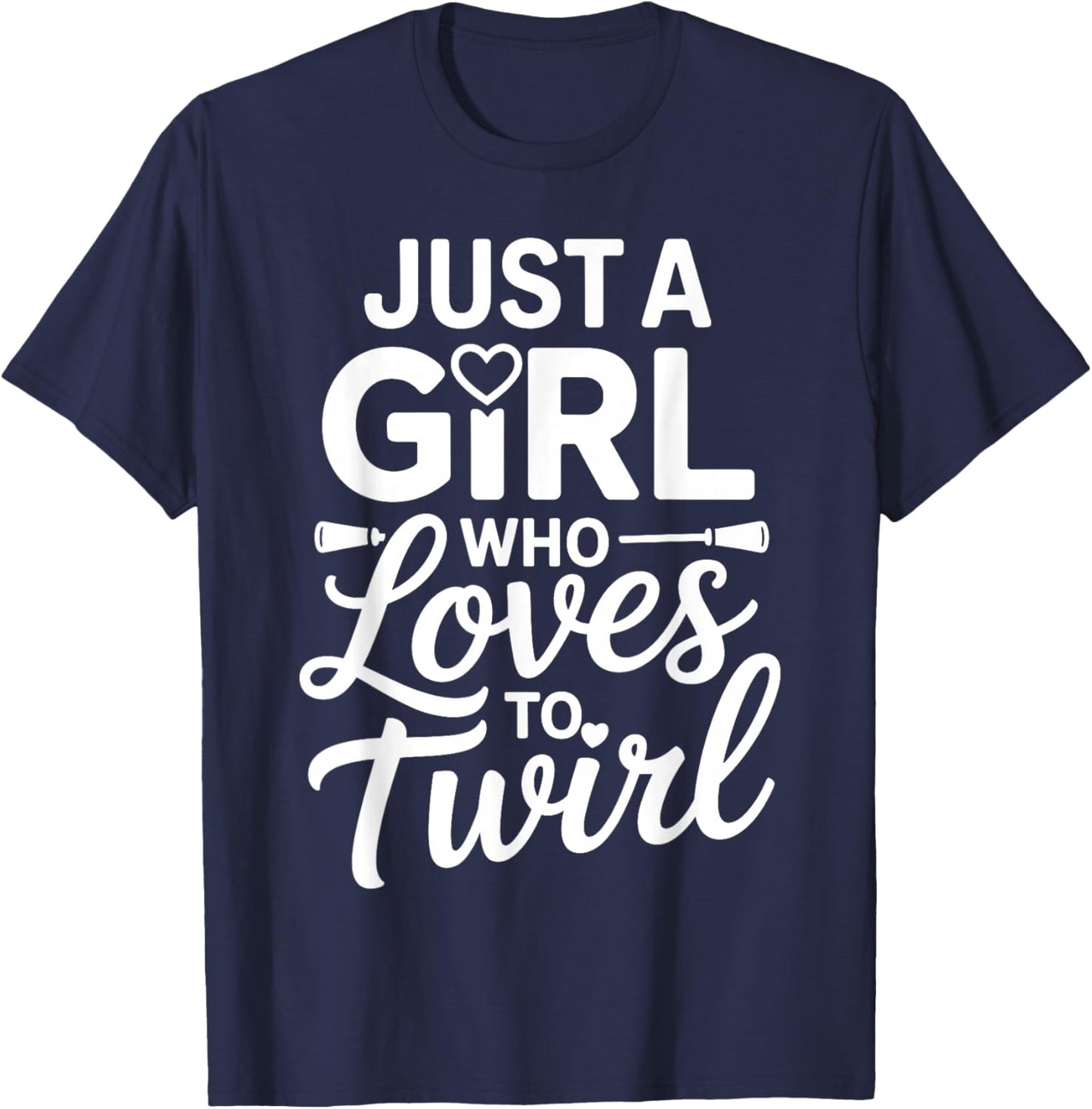 Cool Baton Twirling Art Girls Twirl Baton Twirler T-Shirt - T-Shirt | Navy