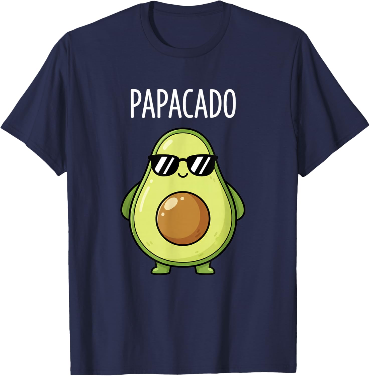 Dad Papacado Avocado Design, Funny Pregnancy Announcement T-Shirt - T-Shirt | Navy