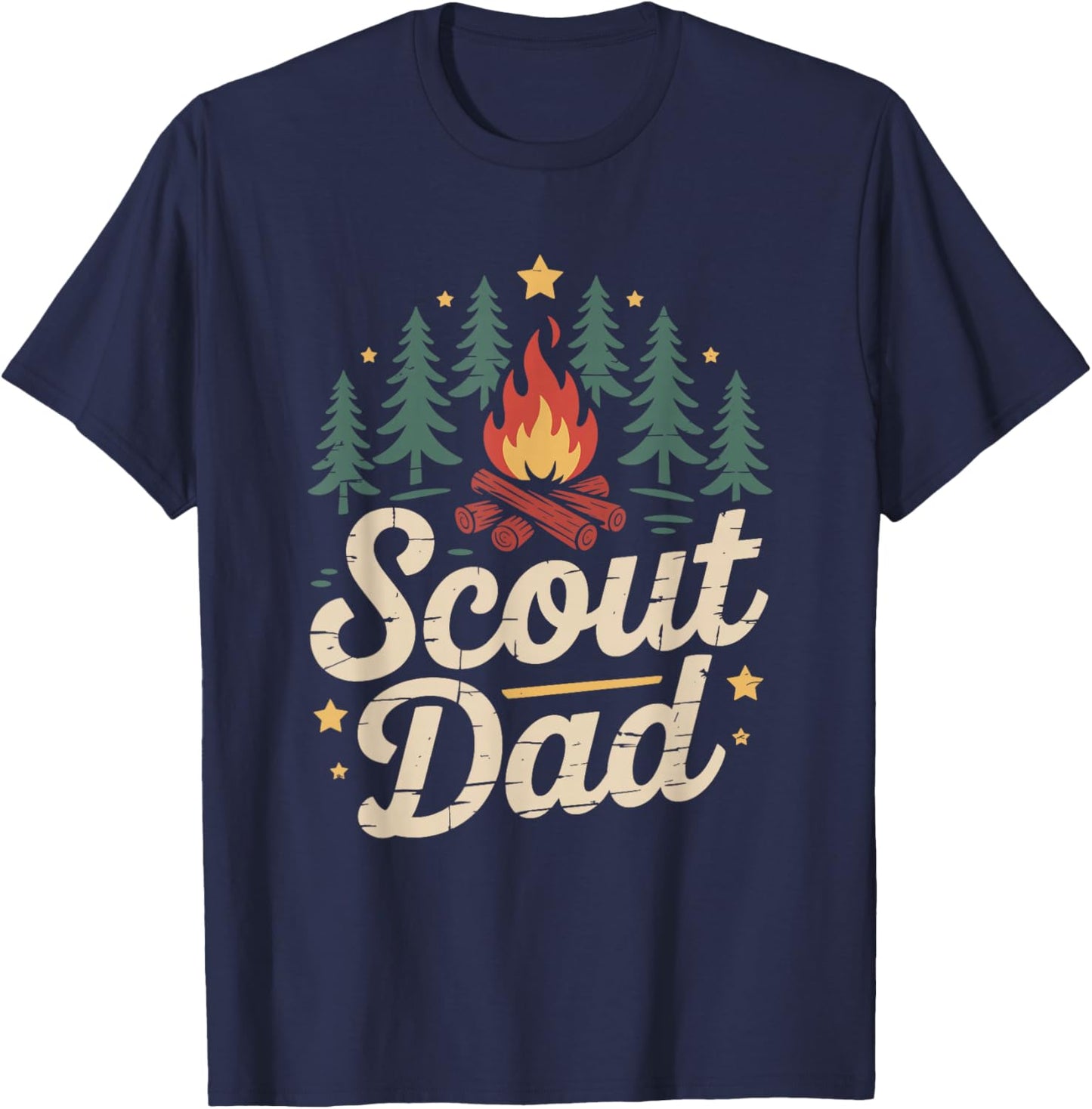 Scout Dad, Outdoor Camp Camping and Camper Father T-Shirt - T-Shirt | Navy