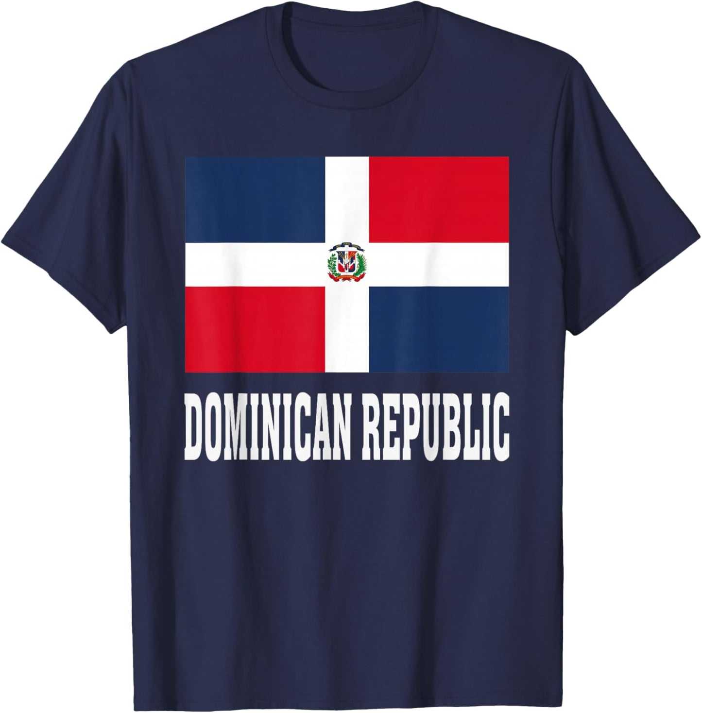Dominican Republic Flag Patriotic National Roots Souvenir T-Shirt - T-Shirt | Navy