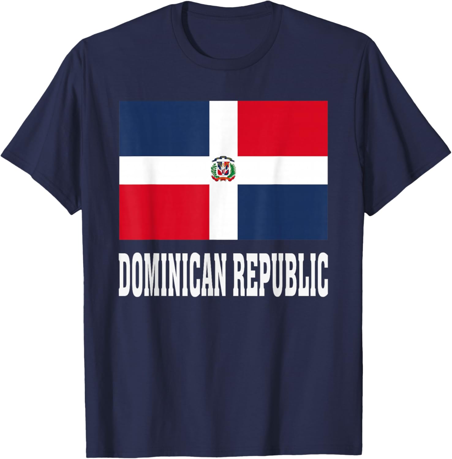 Dominican Republic Flag Patriotic National Roots Souvenir T-Shirt - T-Shirt | Navy