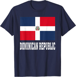 Dominican Republic Flag Patriotic National Roots Souvenir T-Shirt - T-Shirt | Navy
