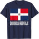 Dominican Republic Flag Patriotic National Roots Souvenir T-Shirt - T-Shirt | Navy