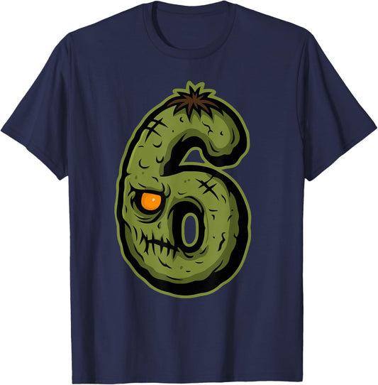 Couple Halloween Costume Duo Costume 6 7 Zombie Number 7 T-Shirt - T-Shirt | Navy