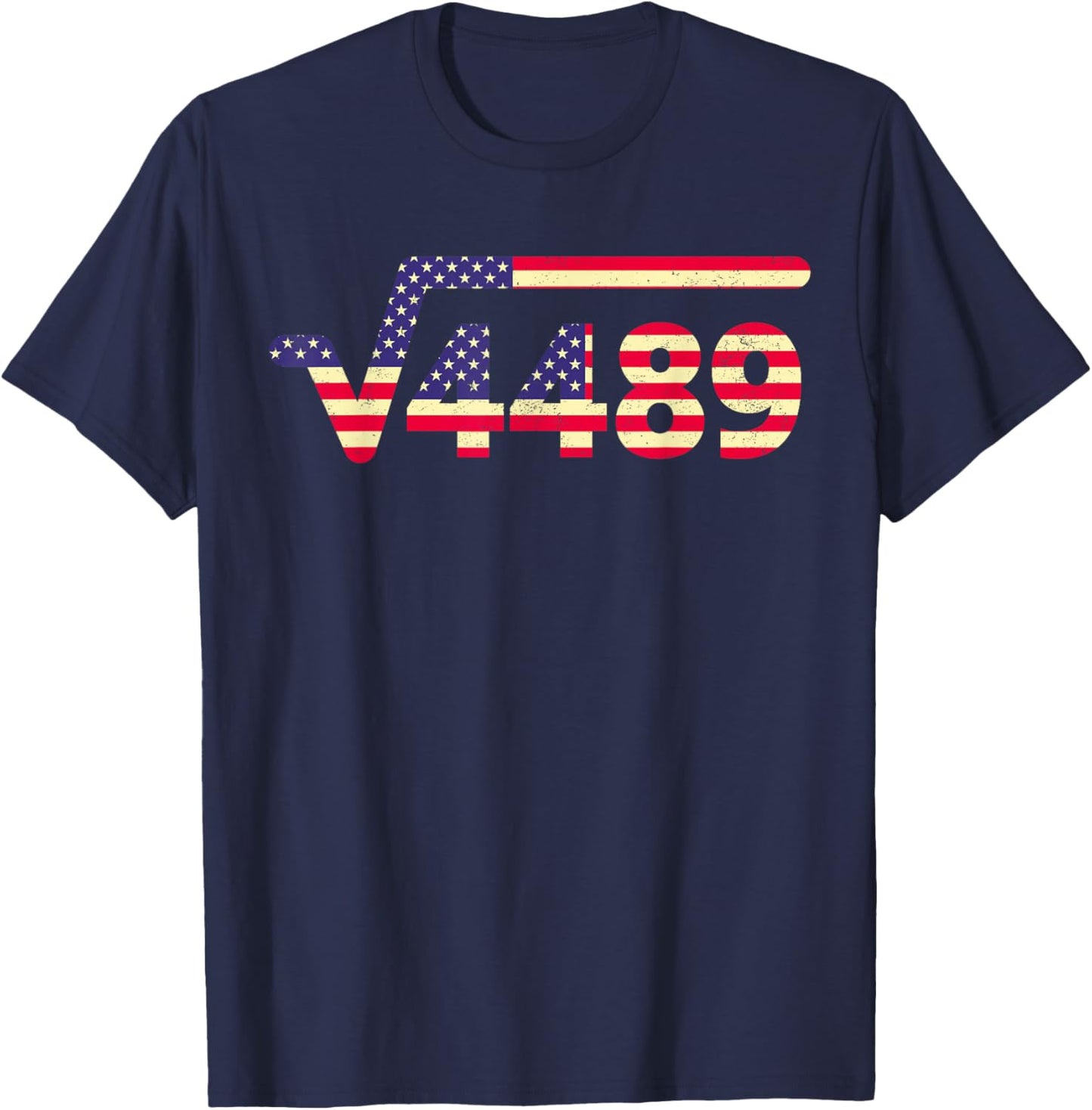 USA American Flag 6 7 Meme T-Shirt - T-Shirt | Navy