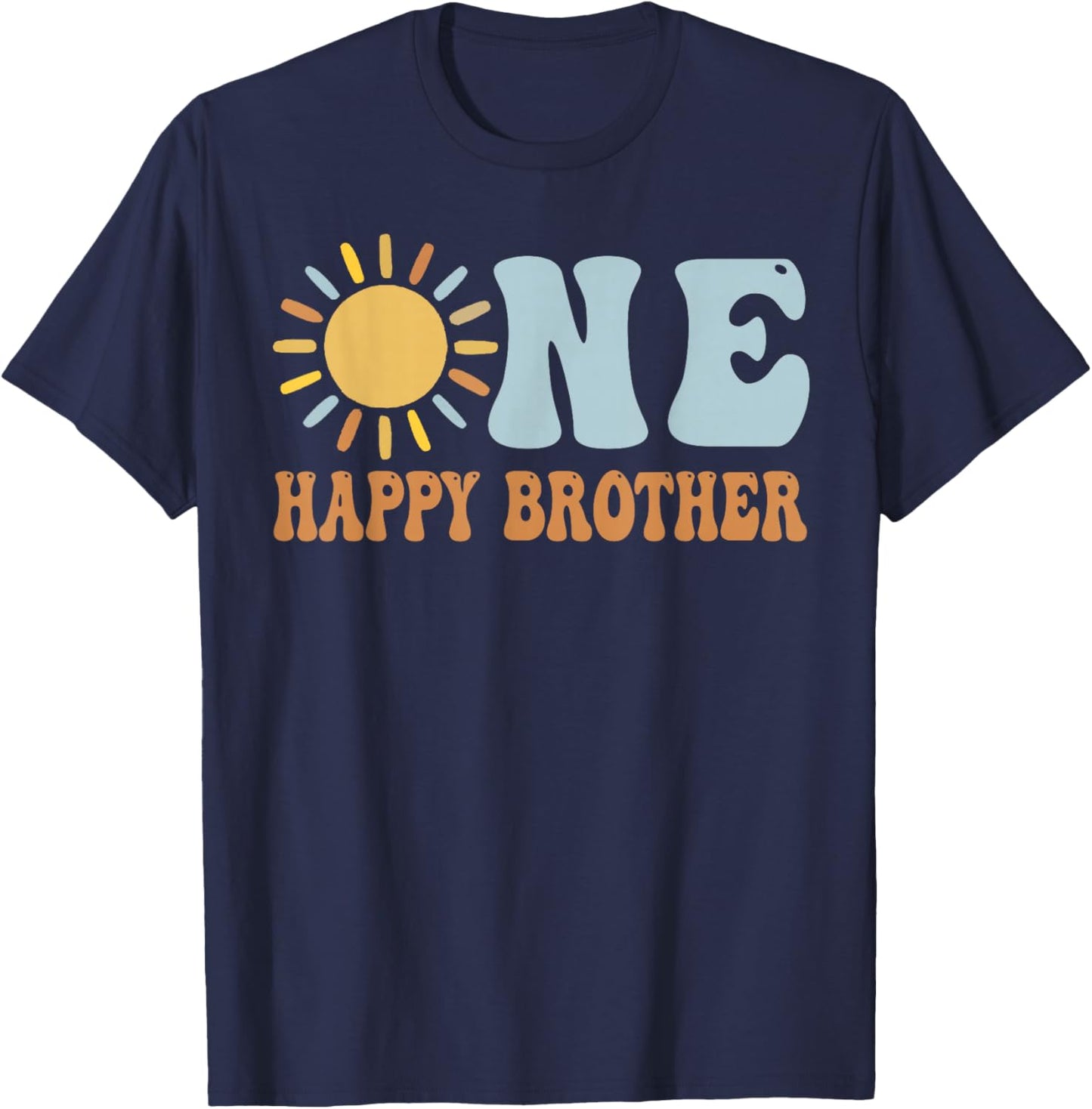 One Happy Brother of The Birthday First Trip Around The Sun T-Shirt - T-Shirt | Navy