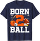 Born 2 Ball 2nd Birthday Sports Year Old Boy Second Bday T-Shirt - T-Shirt | Navy