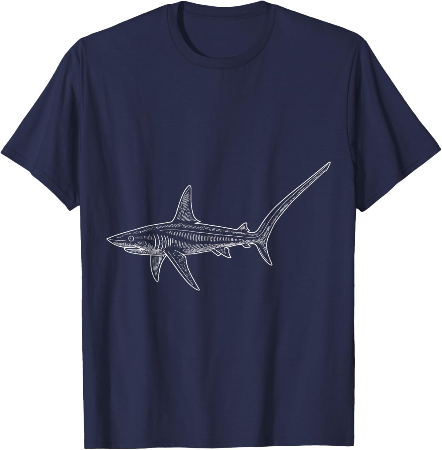 Thresher Shark Illustration T-Shirt - T-Shirt | Navy