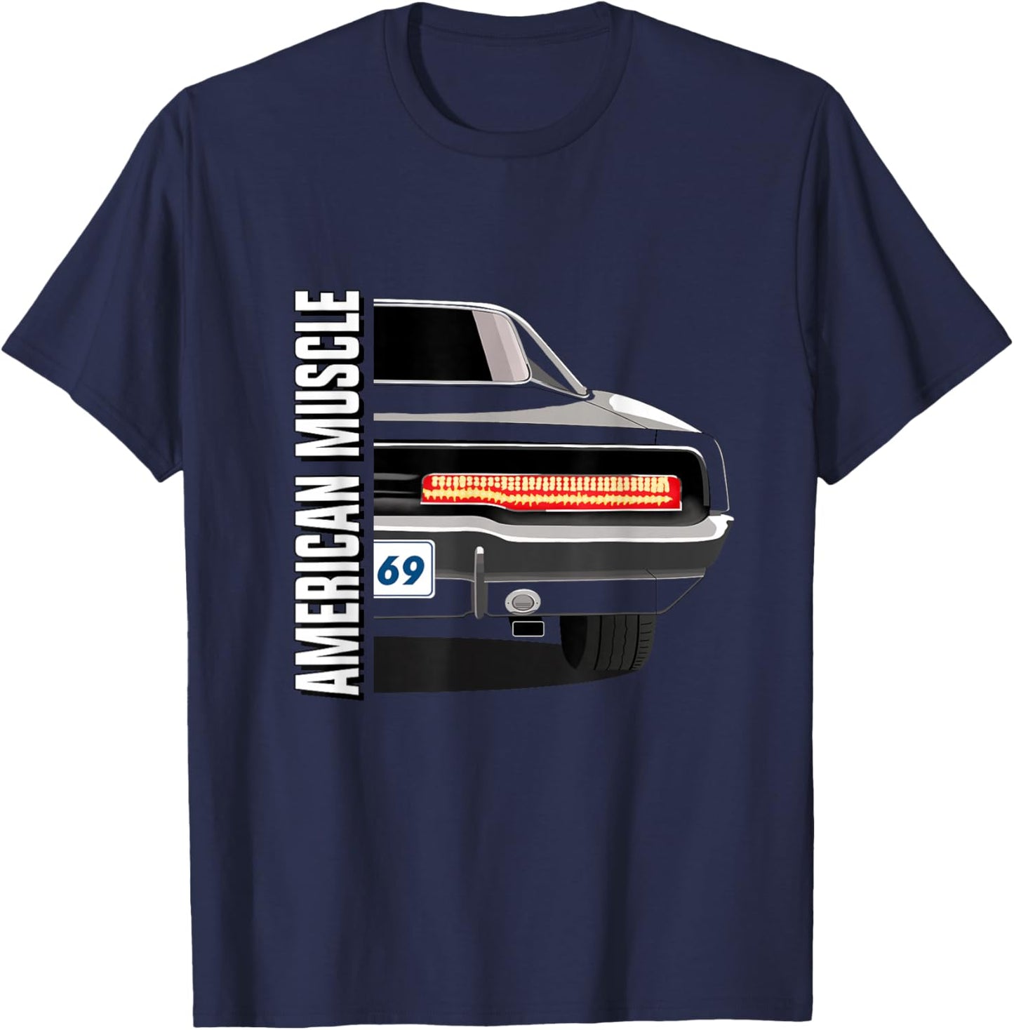 69 Charger Classic Old School American Muscle Car T-Shirt - T-Shirt | Navy
