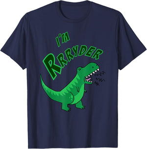 Ryder Personalized Name T-rex Gift Boys - I'm Rrryder T-Shirt - T-Shirt | Navy