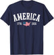4th of July American Flag Vintage 250 Years 1776 2026 USA T-Shirt - T-Shirt | Navy
