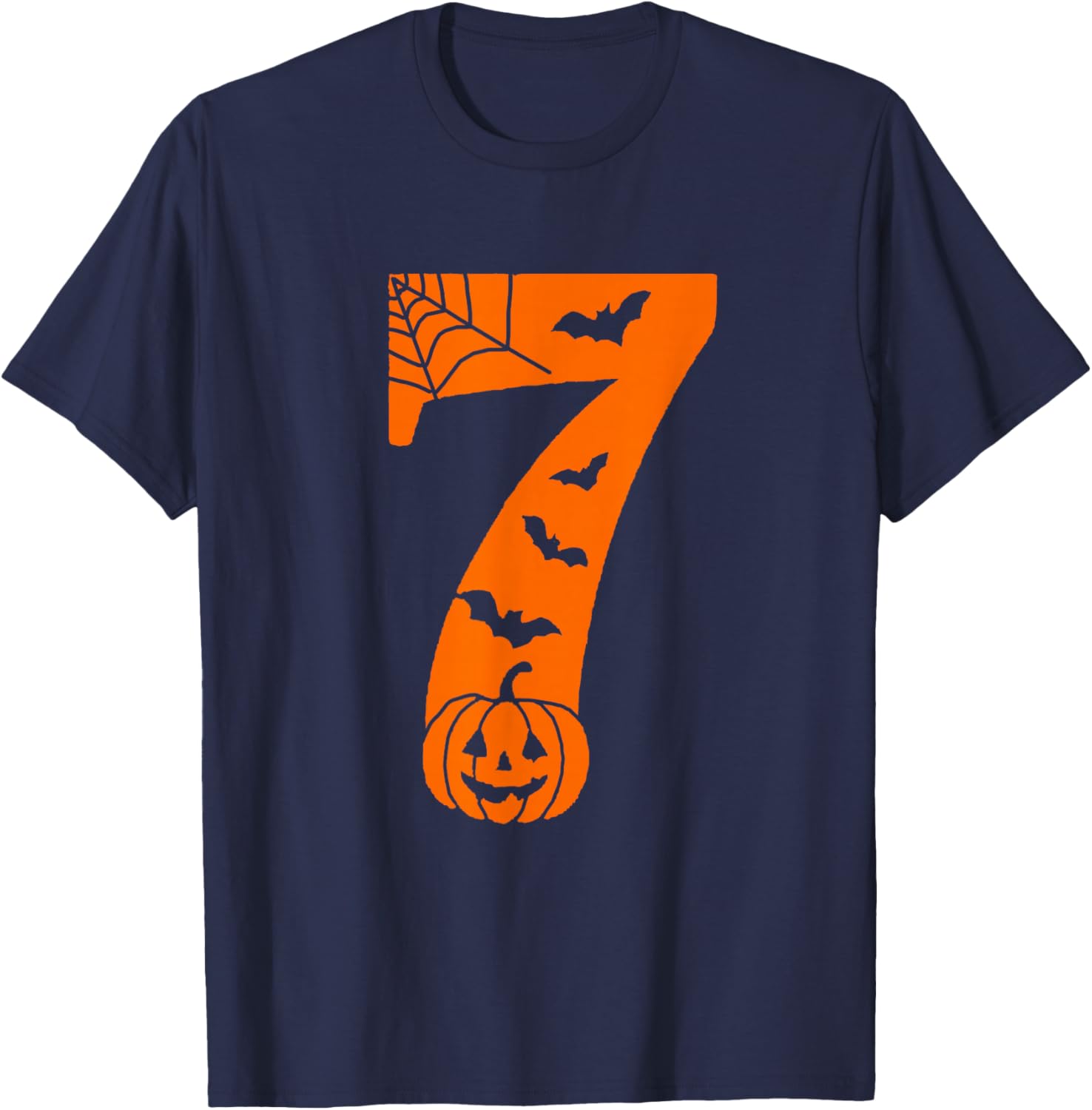 Number 7 Funny Meme Saying 6 7 Six Seven Halloween Costume T-Shirt - T-Shirt | Navy