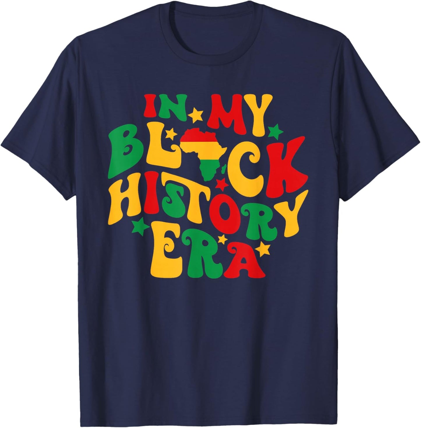 Groovy in My Black History Era African Pride Men Women Kids T-Shirt - T-Shirt | Navy
