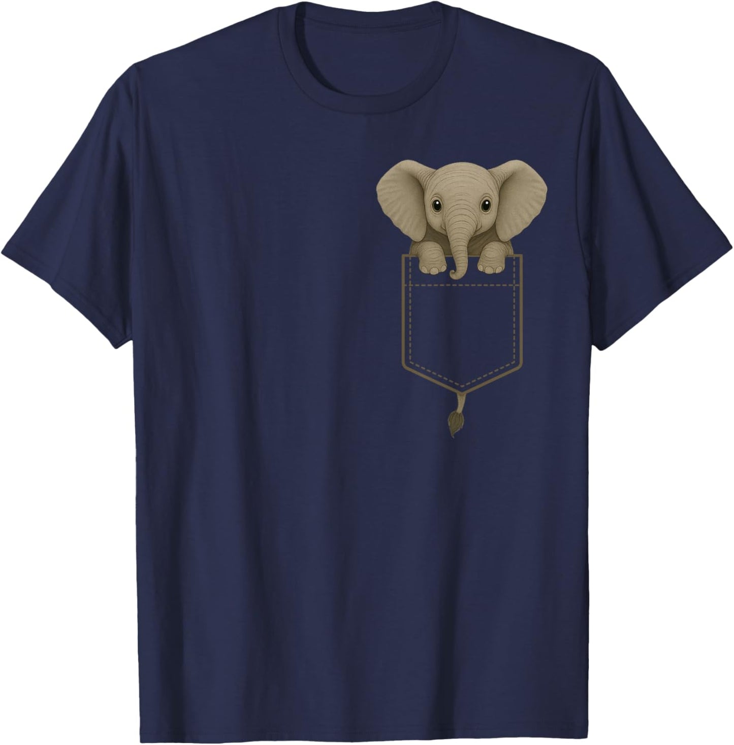 Funny Elephant Lover Men Adults Kids T-Shirt - T-Shirt | Navy