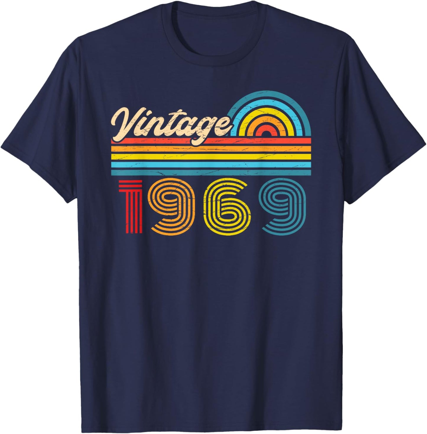 57th Birthday Retro Vintage 1969 Men Women T-Shirt - T-Shirt | Navy