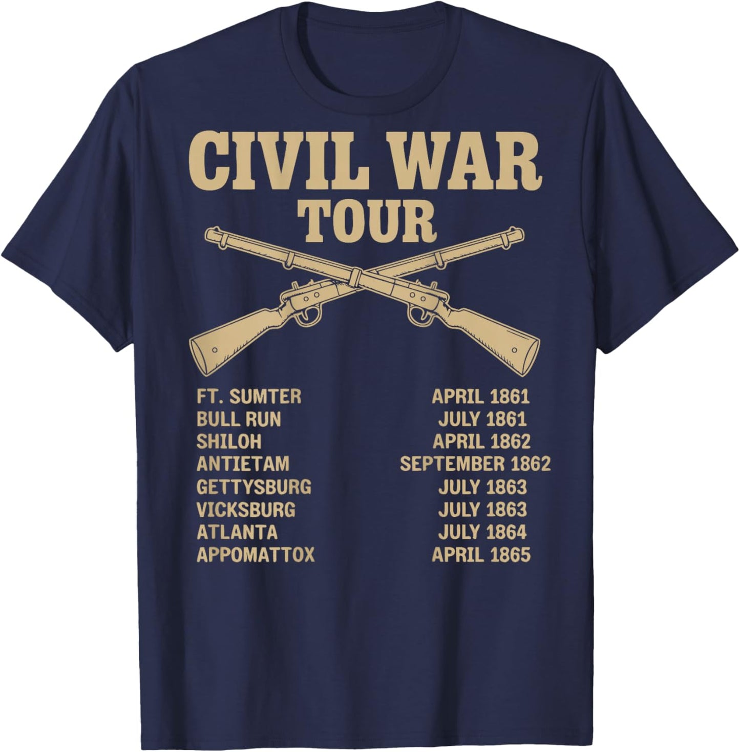 Civil War Reenactor American History Enthusiast T-Shirt - T-Shirt | Navy