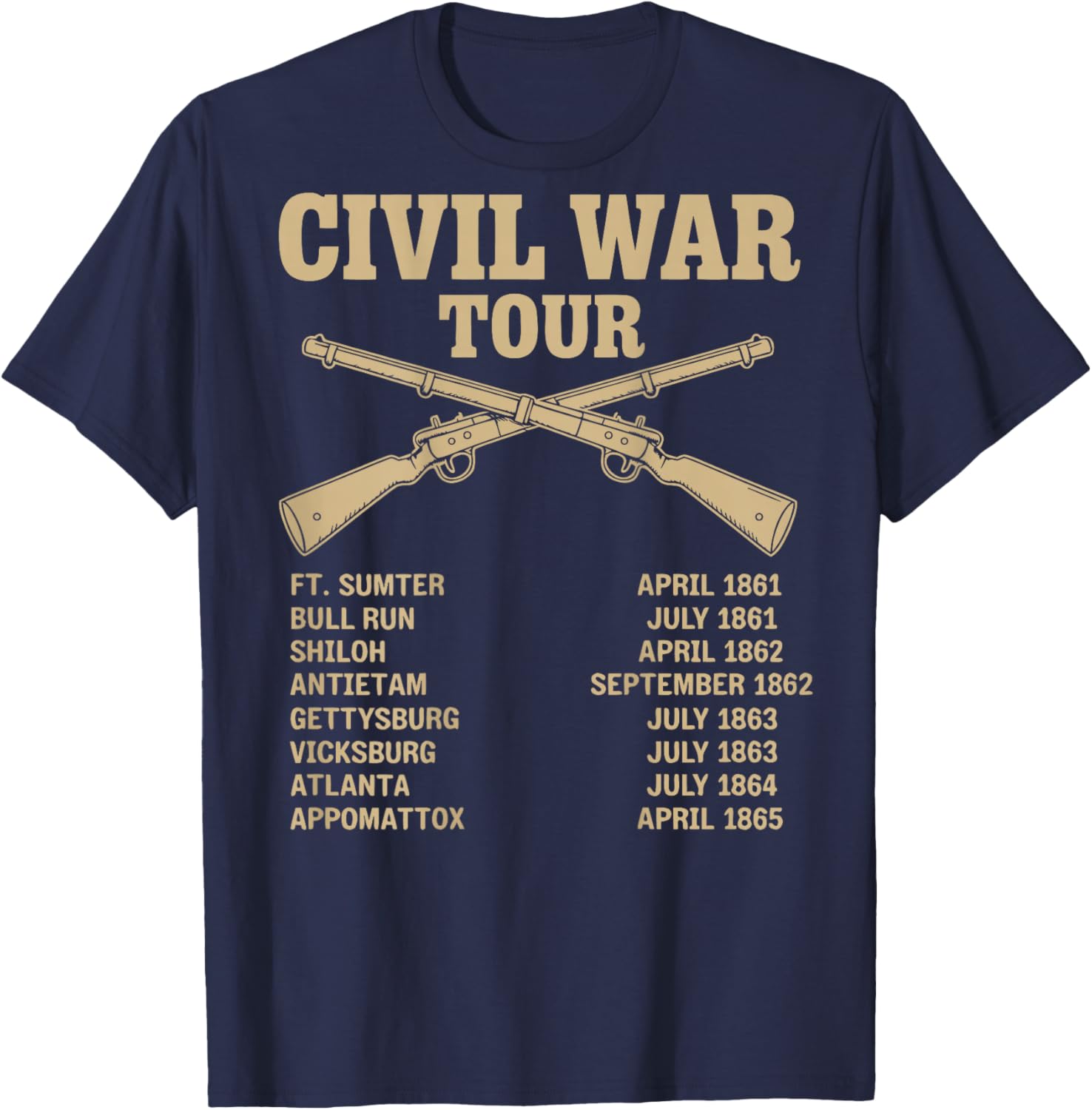 Civil War Reenactor American History Enthusiast T-Shirt - T-Shirt | Navy