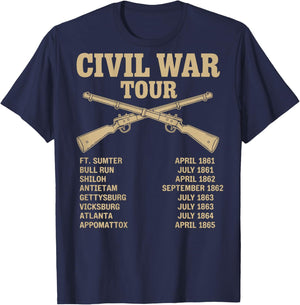 Civil War Reenactor American History Enthusiast T-Shirt - T-Shirt | Navy