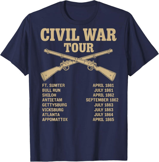 Civil War Reenactor American History Enthusiast T-Shirt - T-Shirt | Navy