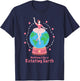 Nothing Like a Rotating Earth Ballerina Globe Earth Day T-Shirt - T-Shirt | Navy