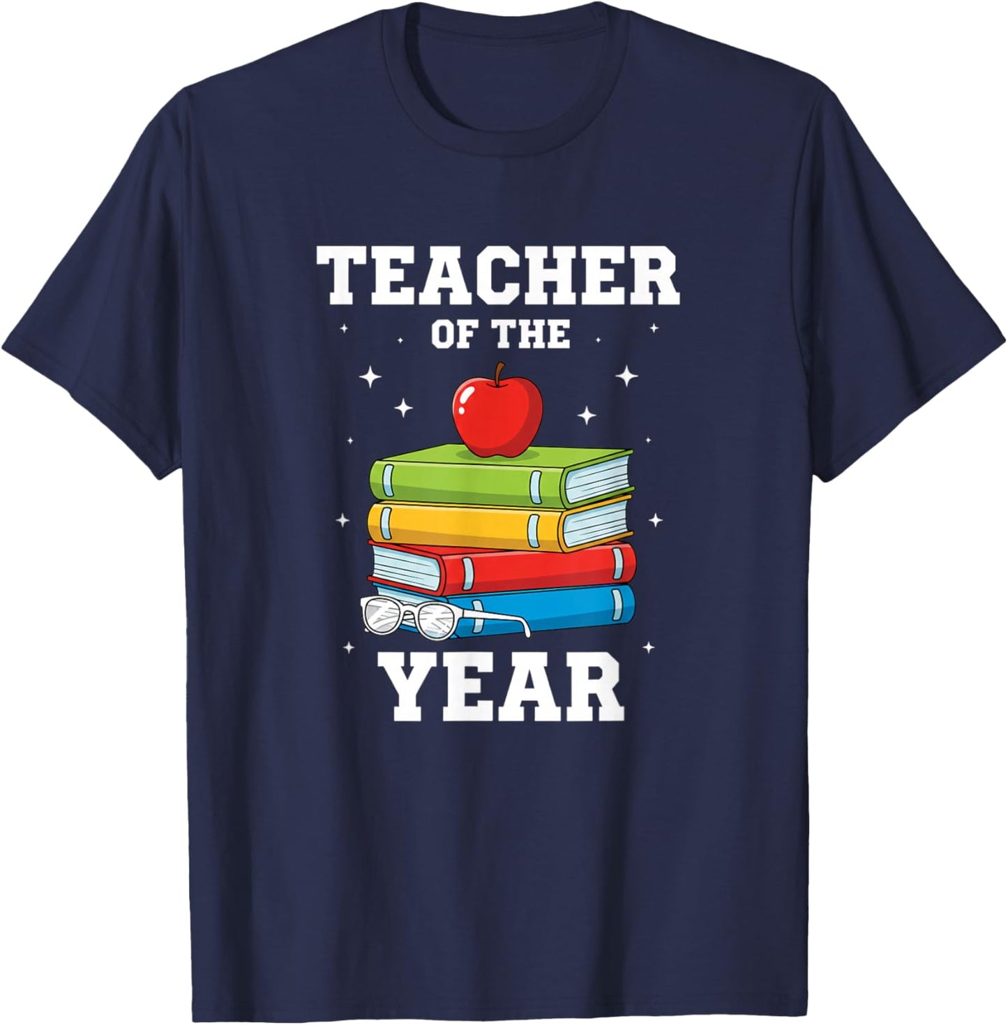 Teacher of The Year, Teacher Appreciation Classroom Design T-Shirt - T-Shirt | Navy