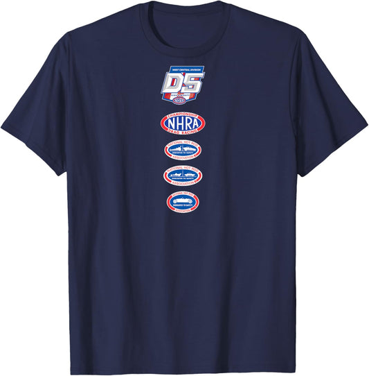 NHRA Division 5 Stacked Vintage Logos T-Shirt - T-Shirt | Navy