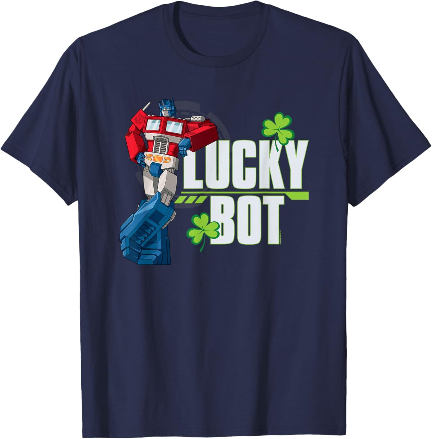 Transformers St Patrick's Day Optimus Prime Lucky Bot T-Shirt - T-Shirt | Navy
