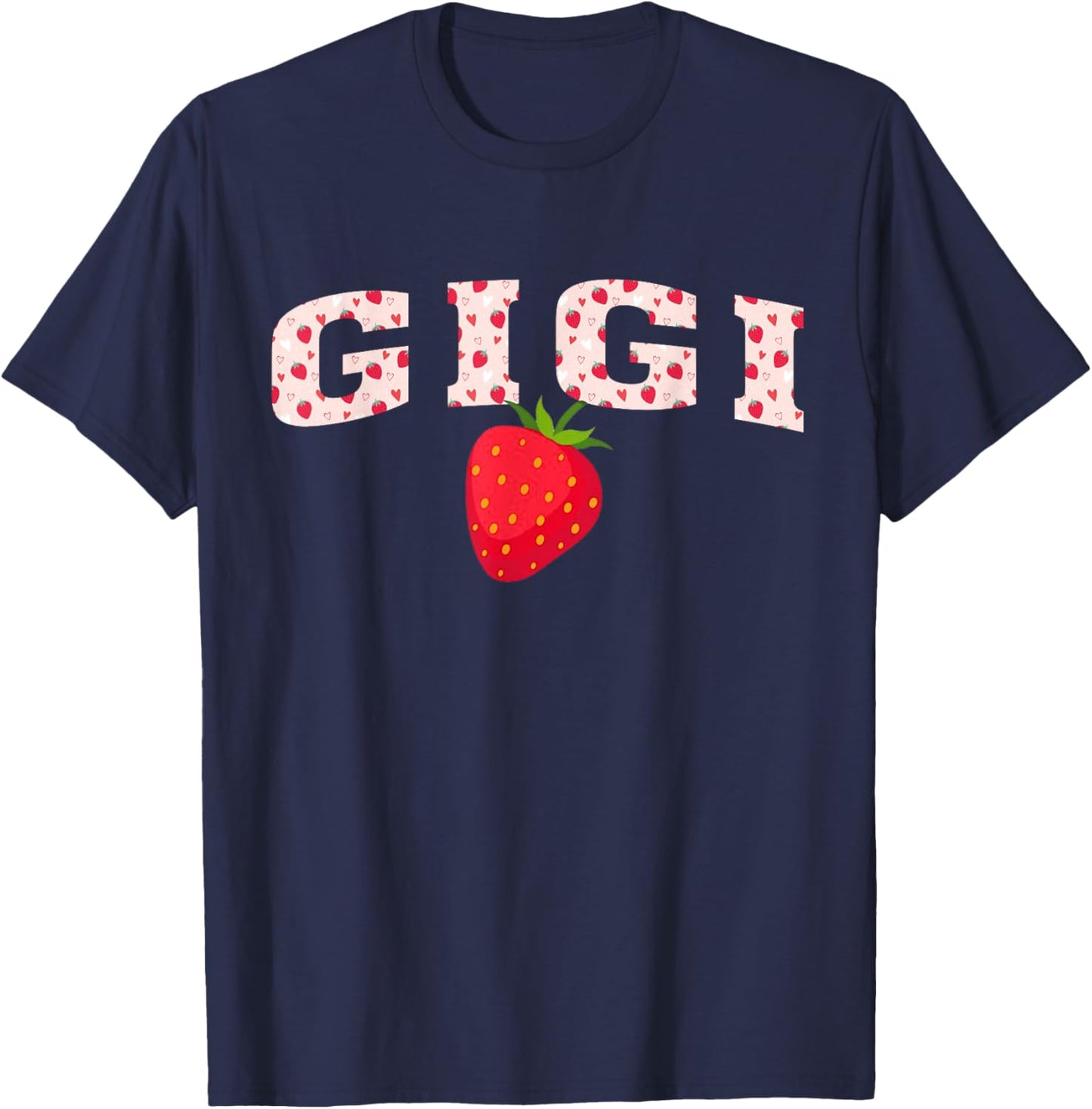 Gigi First Birthday Strawberry Family Matching T-Shirt - T-Shirt | Navy